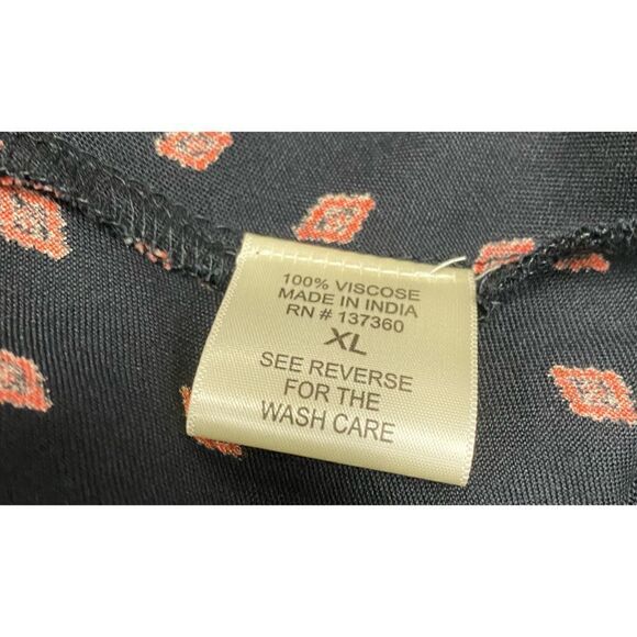 Live 4 Truth Black & Coral Print Long Sleeve Dress Size XL NWOT - Picture 5 of 6